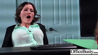 Busty Office Slut Gets Wild On Camera