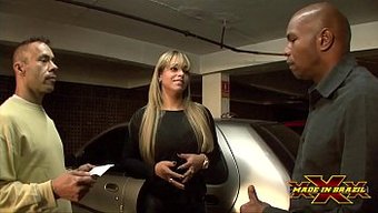 Angel Lima'S Wild Ass Play With Security Guards In Parking Lot