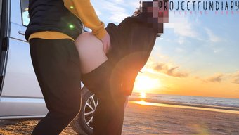 European Teen'S Sunset Frolic In Yoga Pants - Projectsexdiary