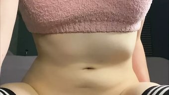 Big Clit Girl Masturbates To Orgasm With Bad Dragon Razor