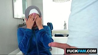 Guy Surprised His Neighbor With A Dick In A Hijab, Sophia Leone Style.