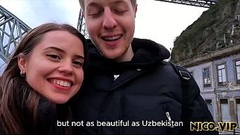 Cute Brunette Girl Fucked In Her Ass On Vacation With Boyfriend