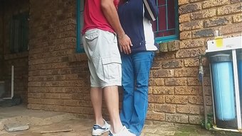 Driveway Hunger Turns Sexual When The Couple Fucks Before Going Inside