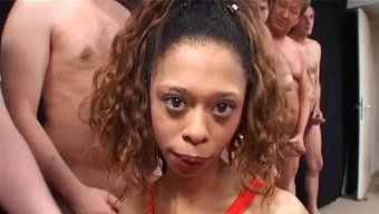 Skinny German Ebony Teens Participate In Their First Double Anal Gangbang