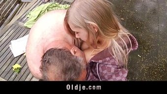 Old Man And Young Girl Engage In Incredible Oral Sex