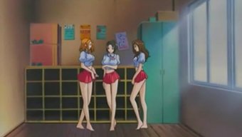 Young Anime Couple Enjoys Natural Tits And Blow Job In Class