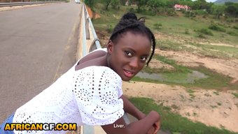 African Beauty Gets Pummelled By Her White Lover In A Park In This Homemade Video.