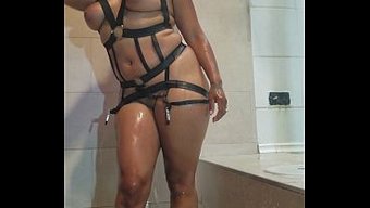 Water Runs Over Her Curves As The Latina Shower Tease Turns Flirty