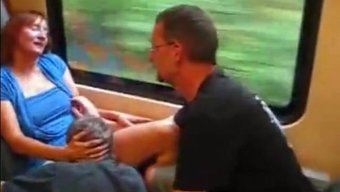 Mature Lady Enjoys A Wild Ride On A German Train