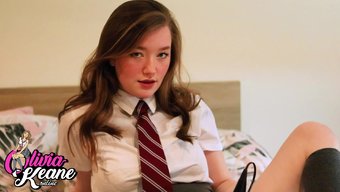 British College Student'S Solo Performance With A Femdom Twist