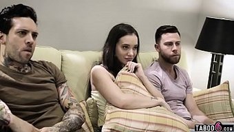 18+ Teen Stepsister Gets Double Penetrated By Her Stepbrothers