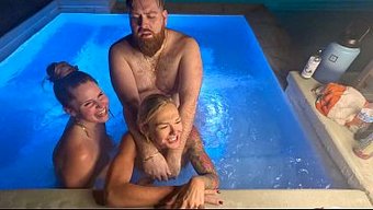 Hot Tub Threesome With Deliah Grace & Scarlett Gushes Wca Productions