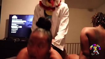Rough Threesome With Wife And Girlfriend