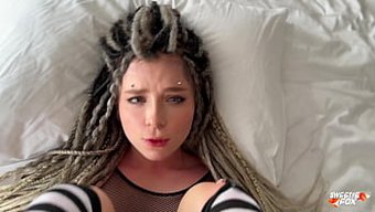 A Stunning Unstructured Girl With Dreadlocks And Piercings Performs Deepthroats, Intense Sex, And Swallows Cum