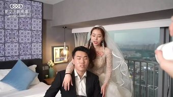 A Horny Bride In A Sexy Wedding Dress Gets Intimate With A Well-Endowed Man, Showcasing Her Mature And Skinny Body And Experiencing Intense Pleasure