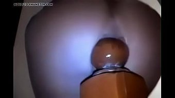 Giant Dildo Insertion In Wide Open Ass For Massive Bedpost Penetration