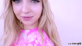 Beautiful Young Girl With Long Hair Gives A Blowjob To A Big Cock