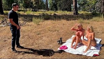 Two Huge-Breasted Mature Ladies Seduced A Hiker For A Shared Finish.
