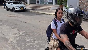 Caught In The Rush Of Betraying Her Boyfriend With A Wild Stepcousin