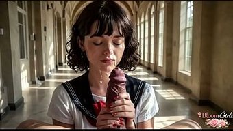 Empty Corridor Turns Risky When The 18yo Student Hooks Up After Class 3d