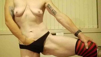 A Provocative Older Woman Indulges In Self-Pleasure While Wearing Her Lengthy Stockings!