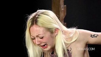 Punishment For The Blonde Girl With A Cane And Spanking In A Bdsm Sex Video
