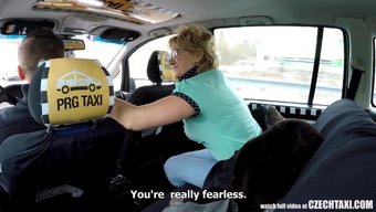 A Hungry Mature Blonde Gets A Taxi Ride And The Driver'S Attention