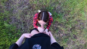 Teen'S Perversion Leads To Ejaculation On Her Breasts In A Forest Pov