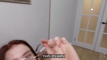 A Blonde Gets Her Desires Met By A Well-Endowed Man In A Face-Fucking Scene.