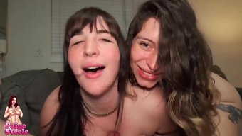 A Double Blowjob At Midnight With A Facial Cumshot