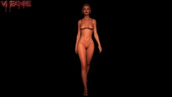Sultry Catwalk Show Featuring An Enticing Model