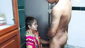 Kitchen Kitten: 18+ Teen Gives Blowjob To Stepbrother'S Penis