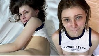 Submissive College Girl Bends Over When He Is Ready To Finish