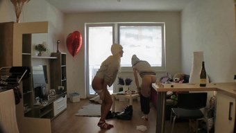 Pantyless Teens Show Off Their Tight Pussies