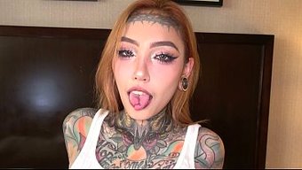 The Split Tongue Tattooed Girl Is Fucking With Her Dominant Boyfriend