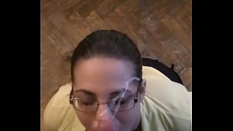 Nerdy Teen Gets A Double Shot Of Cum