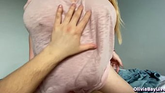 Olivia Bay'S Step Brother Joins In On Her Porn Session And Becomes Aroused