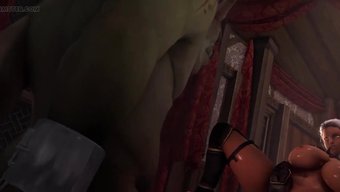 Ogre Takes On Elf'S Pussy In 3d Porn Video