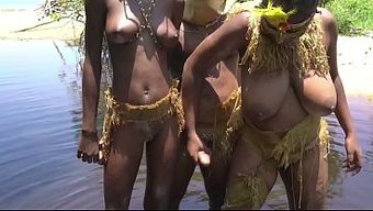 African Villager Is Lucky To Fuck Two Girlfriends