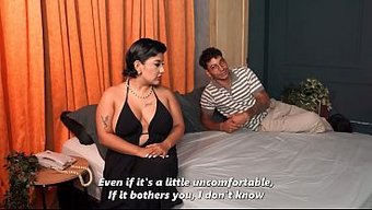 Skinny Guy Shares A Bed With Busty Stepmom In A Hotel Room Due To An Unexpected Mix-Up.