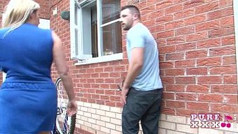 Spying Neighbor Gets More Than He Bargained For With His Seductive Neighbor.