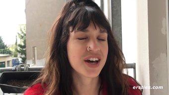 First-Time Experience: Hot Brunette Gets Off With A Toy And Ends Up Squirting