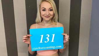 Sweet Titted Blonde Fed Some Cock