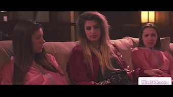 Jenna Sativa And Her Step-Sister Indulge In Passionate Lesbian Oral Pleasure