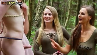 A Dominant Woman And Her Submissive Partner Engage In Kinky Outdoor Sex In A Forest Setting