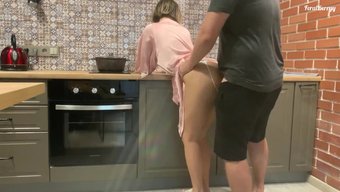 The Hostess Tempted Me And Then I Took Her In The Kitchen And Finished On Her Ass. Feralberryy